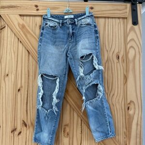 KanCan Tuscaloosa High Rise Distressed Striaght size 1/24